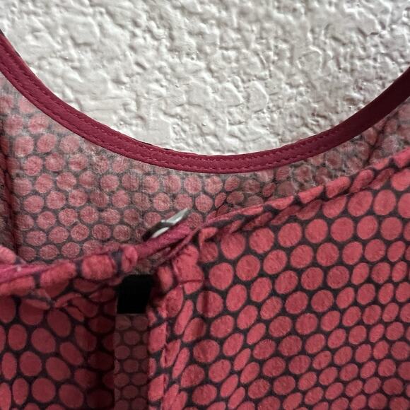 THEORY NWOT Drape Flounce Black Mulberry Silk Chiffon Mini Dress Sz M Maroon - Picture 8 of 8